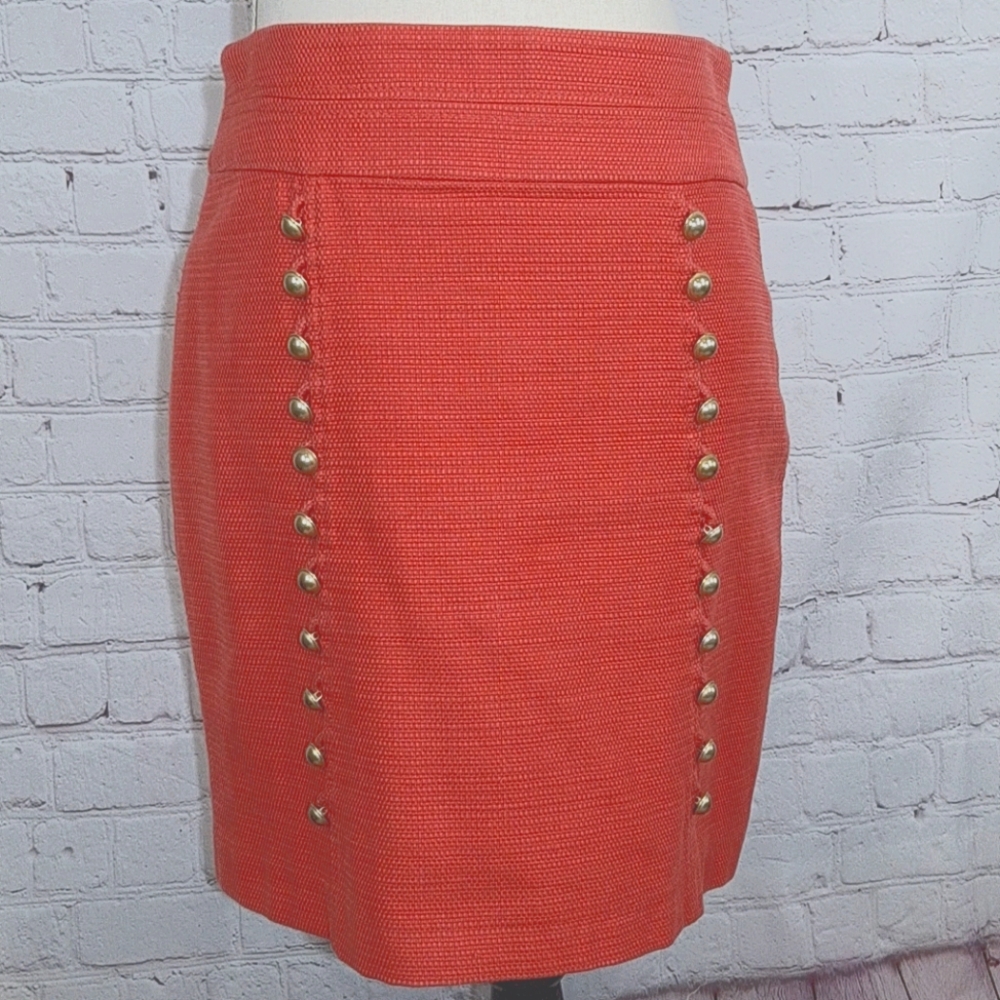 Anthropologie Cidra Coral Pencil Skirt